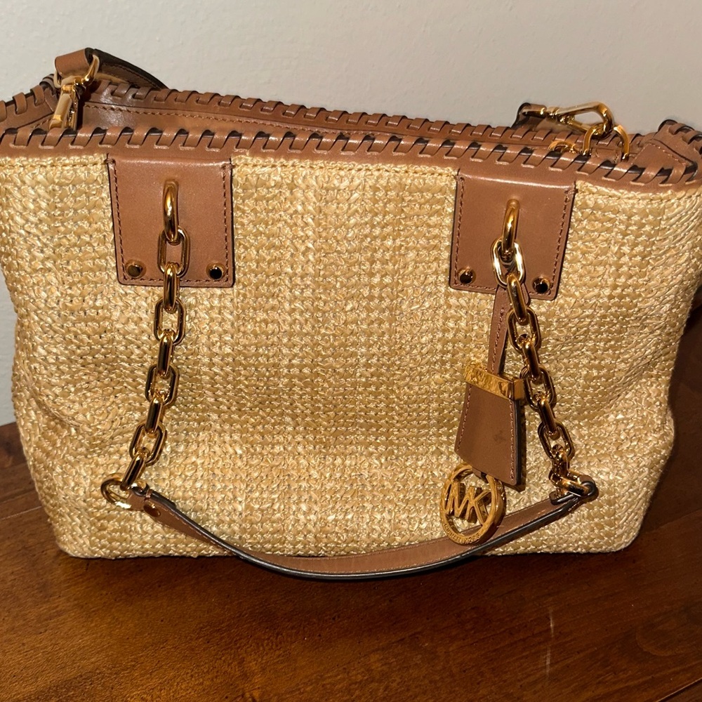 Michael Kors Woven Straw Tote